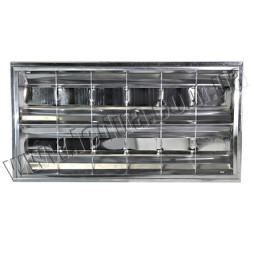 Светильник врезной T8-IP20 на 2шт 0,6м G13 лампы 300*600 (без ламп)