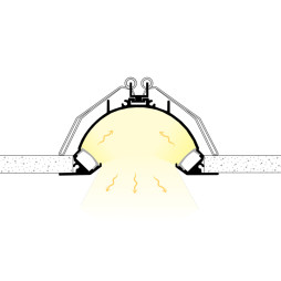 Профиль алюминиевый анодированный LEDUA АЛ-33 + рассеиватель для LED ленты врезной 1 м