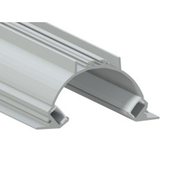 Профиль алюминиевый анодированный LEDUA АЛ-33 + рассеиватель для LED ленты врезной 1 м