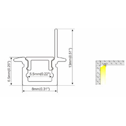 Розсіювач матовий LP-SALP135 -1м.  (в ламелях по 2м)