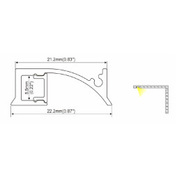 Розсіювач матовий LP-SALP137 -1м.  (в ламелях по 2м)