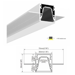 Розсіювач матовий LP-SALP3030 -1м.  (в ламелях по 2м)