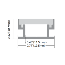 Профіль алюмінієвий LP-SL126 -1м. (3м. ламель)
