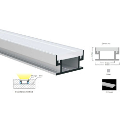 Профіль алюмінієвий LP-SL126 -1м. (3м. ламель)