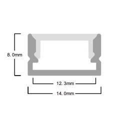 Розсіювач матовий LP-SL143B -1м. (3м. ламель)