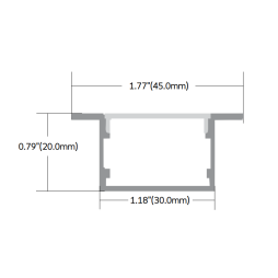 Профіль алюмінієвий LP-SL626 -1м. (3м ламель)