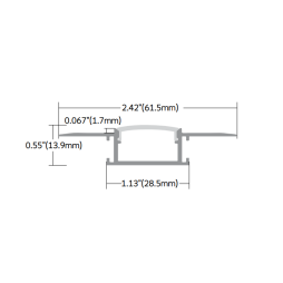 Профіль алюмінієвий LP-SPL081 -1м.