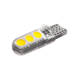 Светодиодная автолампа T10 W5W силикон 12В SMD5050-6led белый