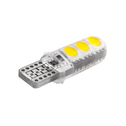 Светодиодная автолампа T10 W5W силикон 12В SMD5050-6led белый