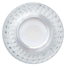 Встраиваемый светильник Feron 7057 под лампу с подсветкой прозрачный