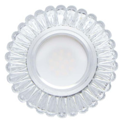 Встраиваемый светильник Feron 7301 под лампу с подсветкой прозрачный