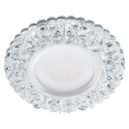 Встраиваемый светильник Feron 7103 под лампу с подсветкой прозрачный