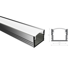 Профіль алюмінієвий SVL_LP12 -1м. ( 2м. ламель )