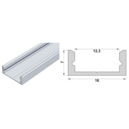 Профіль алюмінієвий SVL_LP7 -1м. ЛП7 ( 2м. ламель )