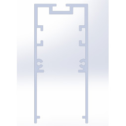 Профіль алюмінієвий SVL_LP-SPL101A -1м. (в ламелях по 3м)  (75х34мм) не анод.