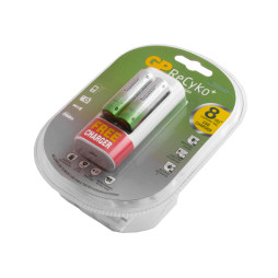 Зарядний пристрій GP ReCyko+U211 с USB+2 акумулятори HR6 2000mAh (2 канали)