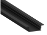 Профиль алюминиевый LEDUA АЛ-01 + рассеиватель для LED ленты врезной 2 м Черный