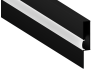 Плинтус алюминиевый LEDUA АЛ-69 + рассеиватель для LED ленты накладной 2 м Черный