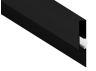 Плинтус алюминиевый LEDUA АЛ-69 + рассеиватель для LED ленты накладной 2 м Черный