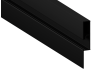 Плинтус алюминиевый LEDUA АЛ-69 + рассеиватель для LED ленты накладной 2 м Черный