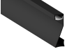Плинтус алюминиевый LEDUA АЛ-68 + рассеиватель для LED ленты накладной 2 м Черный