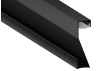 Плинтус алюминиевый LEDUA АЛ-68 + рассеиватель для LED ленты накладной 2 м Черный