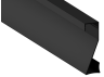 Плинтус алюминиевый LEDUA АЛ-68 + рассеиватель для LED ленты накладной 2 м Черный