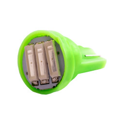 Светодиодная автолампа T10 W5W 12В SMD7020-3led зеленый