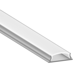 Алюмінієвий профіль для світлодіодної стрічки АЛ-14 (90 грам) 2 метра анодований гнучкий накладний LEDUA