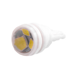 Світлодіодна авто лампа T10-5630-3smd кераміка з лінзою білий 12V LEDUA
