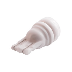 Світлодіодна авто лампа T10-5630-3smd кераміка з лінзою білий 12V LEDUA