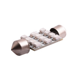 Светодиодная автолампа C5W SV8.5 12В 39мм SMD3528-12led синий