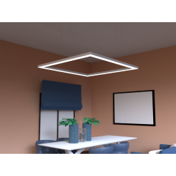 Світильник світлодіодний підвісний, стельовий "Квадра" квадрат 110-240V 136W 17300lm 4500k 1000*1000, драйвер ззовні LEDUA