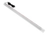 Клипса светодиодная пластиковая для подсветки стеклянных полок 12V/DC 4,8w 400мм, нейтрально белый свет, белый провод.
