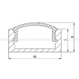 LED профиль алюминиевый ЛП7  (в ламелях по 2м)