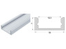 LED профіль алюмінієвий ЛП7 -1м. (в ламелях по 2м)
