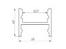 Профіль алюмінієвий ЛПС12 -1м.