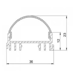 Профиль алюминиевый ЛСС -1м.