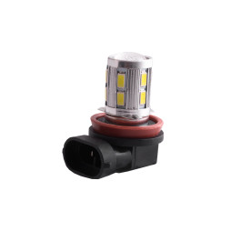 Светодиодная автолампа H11-5630-12шт+1шт-CREE с линзой белый 12V