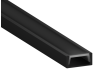 Профиль алюминиевый LEDUA АЛ-139 + черный рассеиватель для LED ленты накладной 2 м Черный