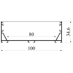Алюмінієвий профіль для світлодіодної стрічки АЛ-140 2 метра анодований накладний підвісний LEDUA