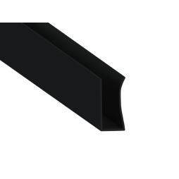 Алюмінієвий профіль для світлодіодної стрічки для скла АЛ-79 2 метра чорний LEDUA