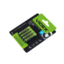 Батарейка щелочная Videx LR03/AAA Blister Card (4 шт)