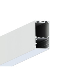 Алюмінієвий профіль для світлодіодної стрічки АЛ-44 2 метра білий підвісний/накладний LEDUA