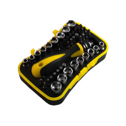 Отвертка Lemanso LTL10021 с набором бит и головок 47 предметов