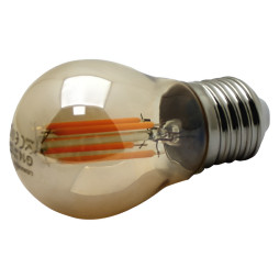 Лампа Lemanso св-на 4W G45 E27 COB 320LM 2200K 220V / LM389 куля бурштинова, скло