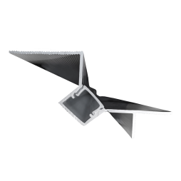 Алюмінієвий профіль для світлодіодної стрічки для гіпсокартона АЛ-142 3 метра анодований тіньовий шов LEDUA