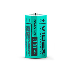 Акумулятор Li-lon 16340 (без захисту) 800mAh 3,7V bulk10 /1шт Videx