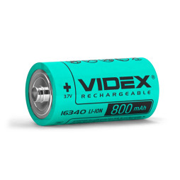 Акумулятор Li-lon 16340 (без захисту) 800mAh 3,7V bulk10 /1шт Videx