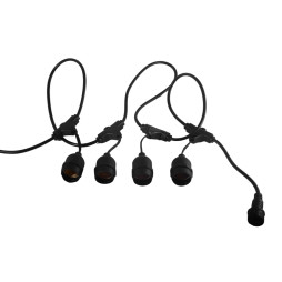 Гірлянда белт-лайт світлодіодна з\'єднувальна IP65 220V 15xE27 + кабель 10м + вилка IP44 LMA504 Лємансо